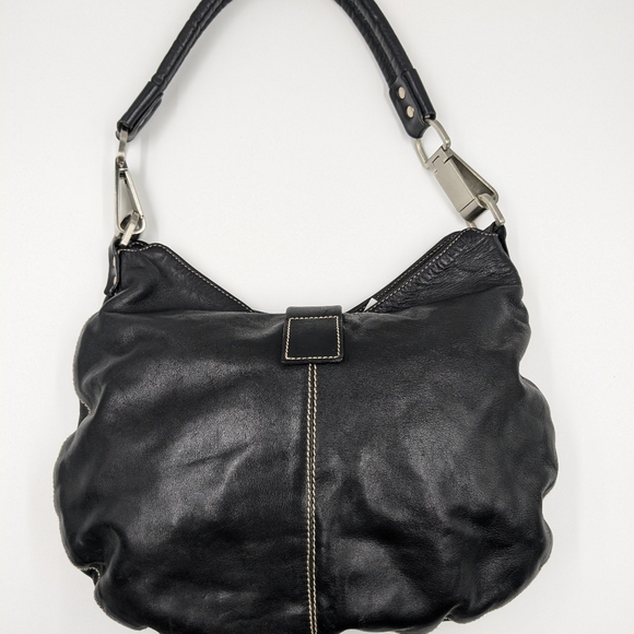 Luis Esteve Black Leather Hobo bag made in Spain. - Picture 4 of 13